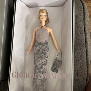 Giorgio Armani Doll in Elegant Purple Gown